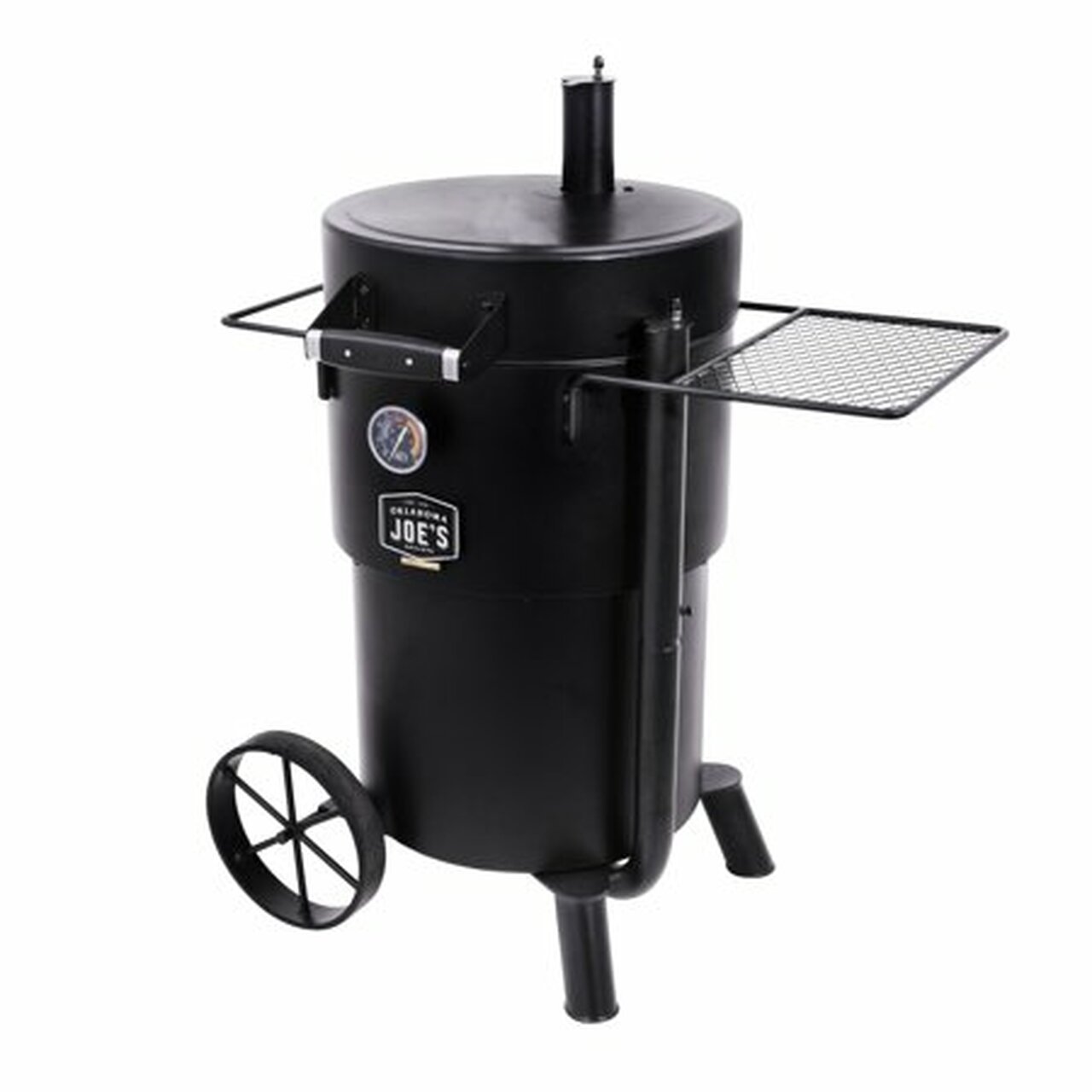 Oklahoma Joe's Bronco Charcoal Barrel Drum Smoker- Black