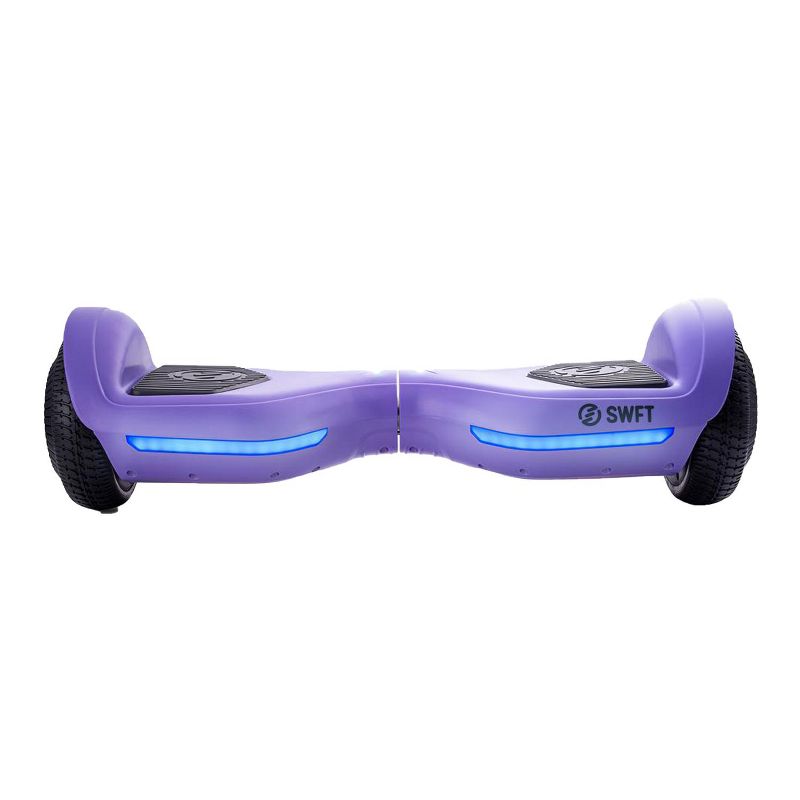 Ride Swft Blaze Self Balancing Hoverboard Scooter Up to 7 Miles Per Hour with Front Facing LED Lights and 6.5 inch Wheels, Grape