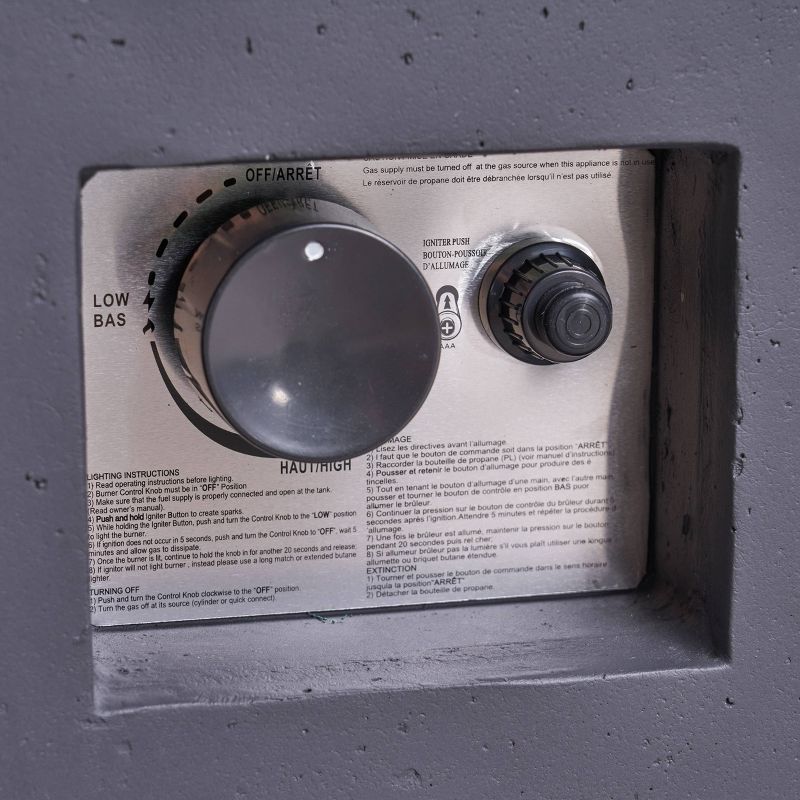 Aidan Rectangle 40″ Lightweight Concrete Gas Fire Pit – Dark Gray – Christopher Knight Home