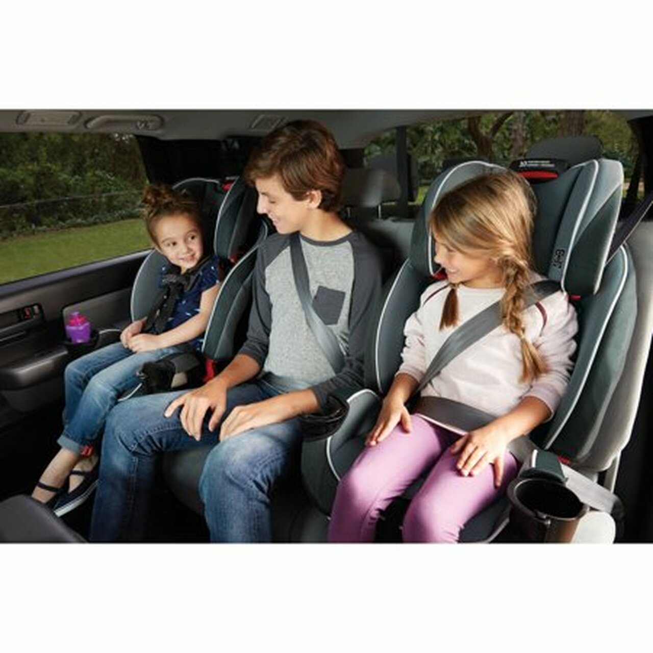 Graco SlimFit 3-in-1 Convertible Car Seat, Saves Space in Your Back Seat, Darcie