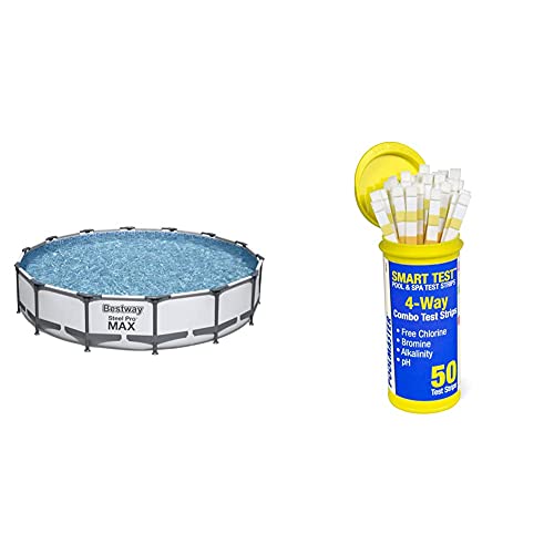 Bestway 56597E Pro MAX Above Ground, 14ft x 33in | Steel Frame Round Pool Set, 14' x 33