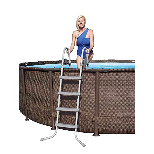 Bestway 16 Foot Power Steel Frame Above Ground Pool Set w/Taylor Water Test Kit