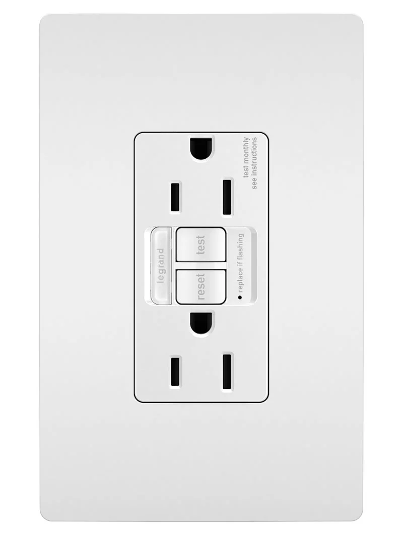 Legrand 1597Ntltr Radiant 15 Ampere Self-Test Night Light Gfci Electrical Outlet - Black