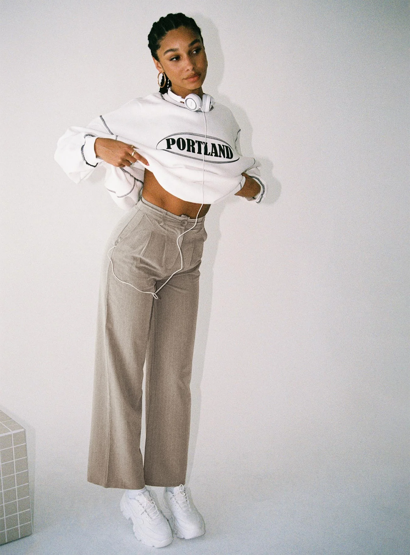 Archer Pants Pinstripe Beige