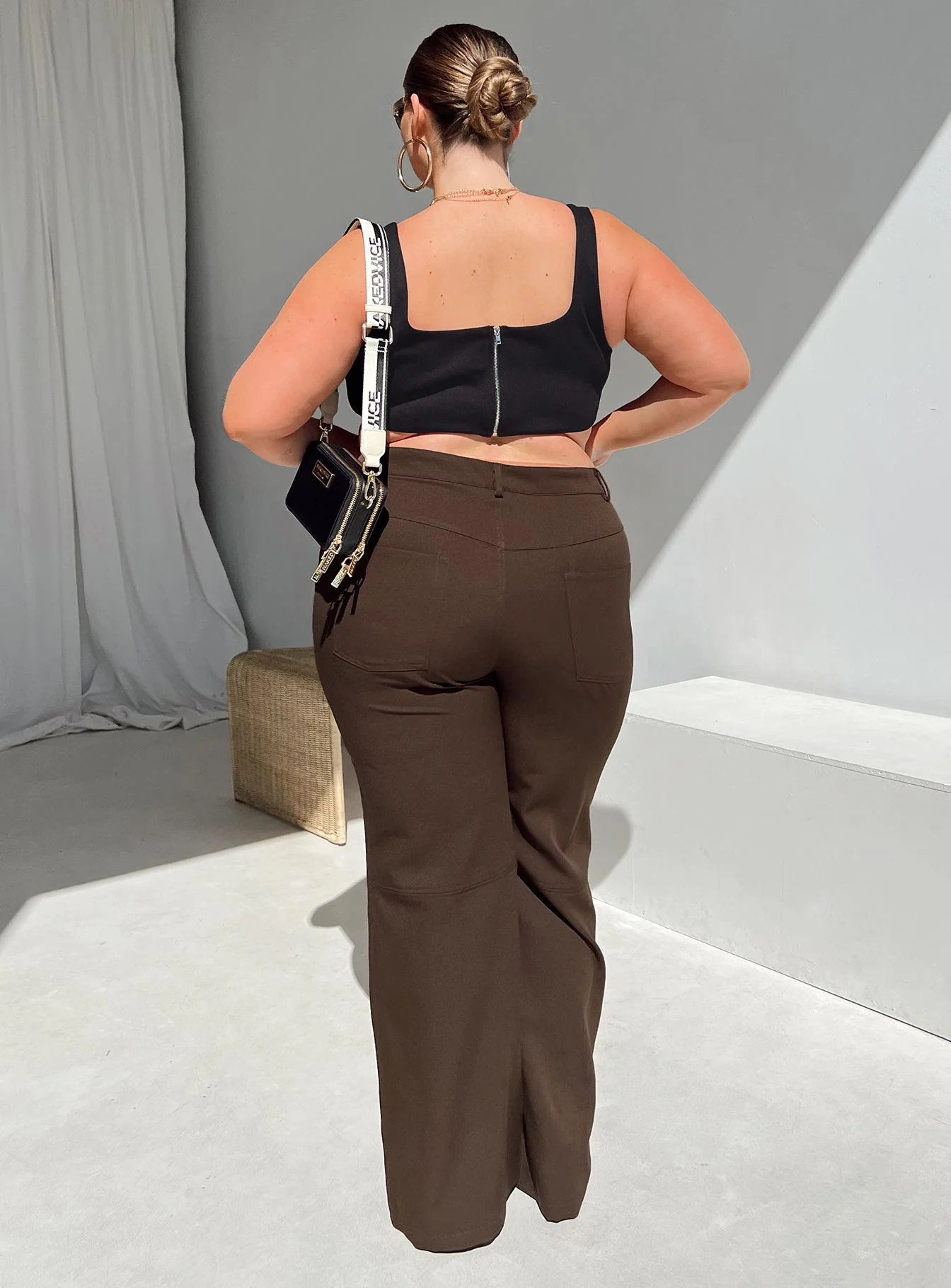 Lulu Pants Brown Curve