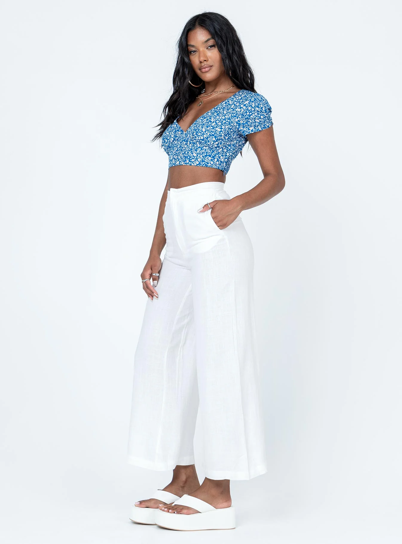 Simona Pants White