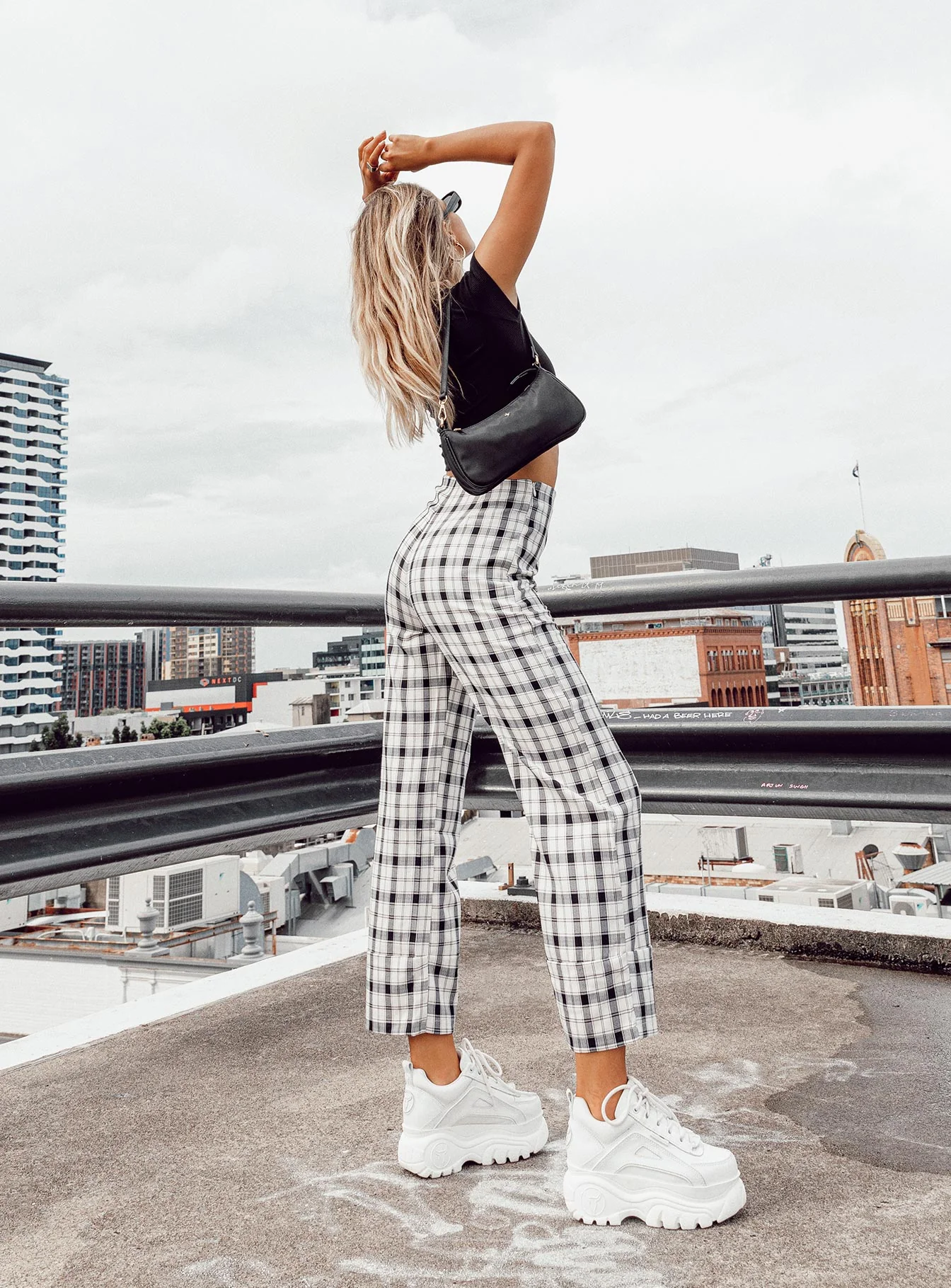 Euros Pants Black/White