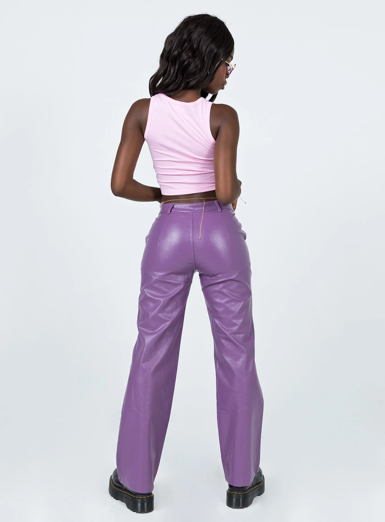 Ashlea PU Pants fffff Purple