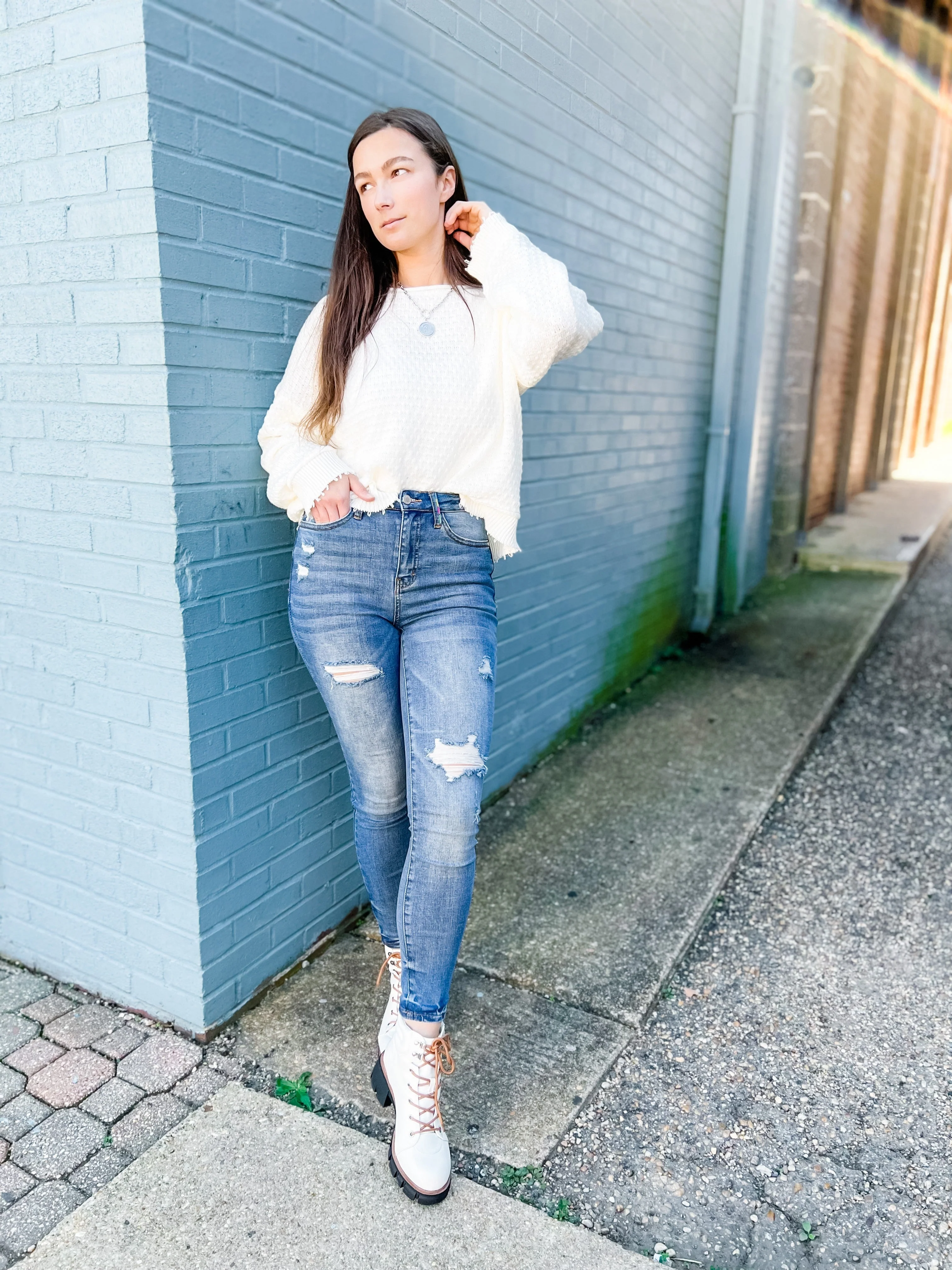 Judy Blue Rainbow Brite Embroidery Pocket Skinny